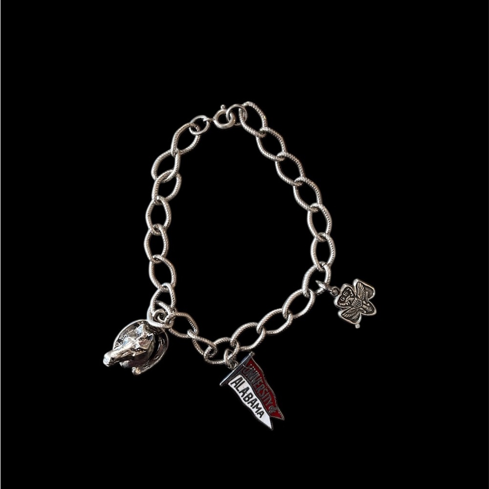 Sterling Silver Charm Bracelet - University of Alabama